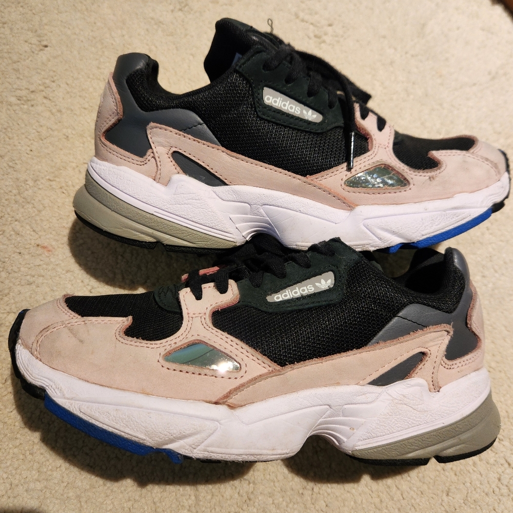 Adidas Black and Blush Pink Athletic Shoes